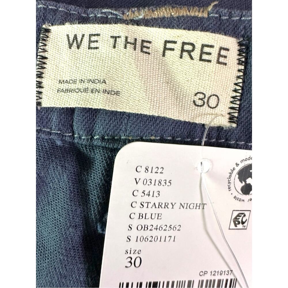 Free People Bohemian Retro 70s Kaleidoscope Patchwork Wide Leg Jeans Size 30 NWT - Picture 10 of 12